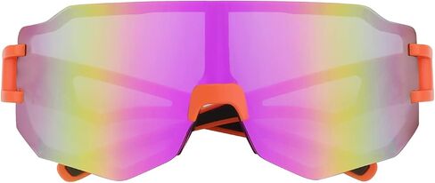FEISEDY Sports Cycling Glasses Men Fashion Mirrored Bicycle Sunglasses One Piece Rimless Lens B2867 in Saudi Arabia