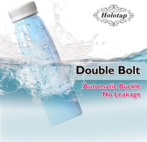 Holotap 54 Pack 7OZ Plastic Bottles with Caps, Empty PET Disposable Plastic Juice Bottles Bulk for Liquids with Black Tamper Evident Lids (7 OZ, Black) in Saudi Arabia