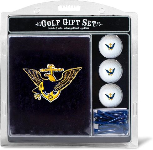 Team Golf Military Gift Set Embroidered Golf Towel, 3 Golf Balls, and 14 Golf Tees 2-3/4" Regulation, Tri-Fold Towel 16" x 22" & 100% Cotton in Saudi Arabia