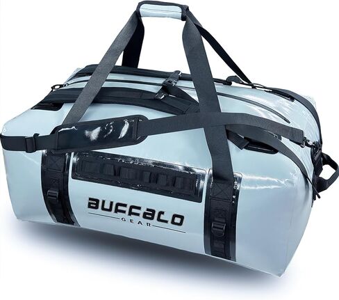 حقيبة كبيرة من القماش الخشن مقاومة للماء، حقائب دفل شديدة التحمل سعة 150 لتر للسفر، حقيبة كبيرة جافة وحقيبة قارب مقاومة للماء وحقيبة ظهر مضادة للماء للدراجات النارية والتخييم والتجديف in Kuwait