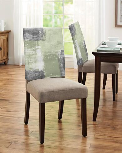 4 Packs Black Grey Painted Dining Chair Back Cover, Decorative Kitchen Dinner Chair Seat Covers Washable Chair Slip Covers,Slipcovers Protect for Dinning Room Abstract Contemporary Smear Graffiti Art in Saudi Arabia