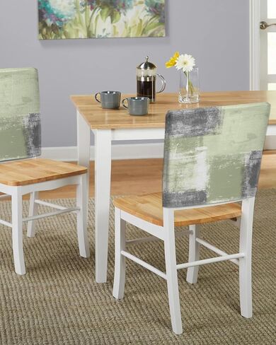 4 Packs Black Grey Painted Dining Chair Back Cover, Decorative Kitchen Dinner Chair Seat Covers Washable Chair Slip Covers,Slipcovers Protect for Dinning Room Abstract Contemporary Smear Graffiti Art in Saudi Arabia