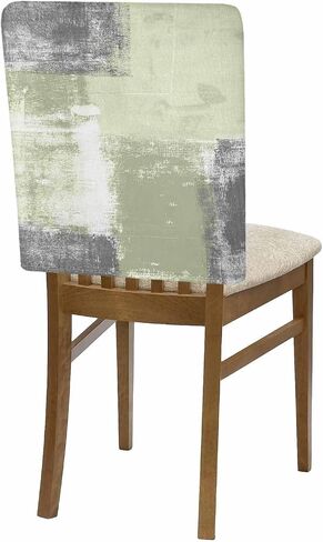 4 Packs Black Grey Painted Dining Chair Back Cover, Decorative Kitchen Dinner Chair Seat Covers Washable Chair Slip Covers,Slipcovers Protect for Dinning Room Abstract Contemporary Smear Graffiti Art in Saudi Arabia