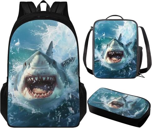 Cool Horse Bookbag Set for School Girls Elementary Kindergarten Backpack for Boys with Lunch Box Pencil Case 3 Pcs Set 1st 2nd 3rd Grade School Backpack Set Lightweight Schoolbag in Saudi Arabia