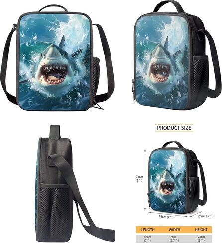 Cool Horse Bookbag Set for School Girls Elementary Kindergarten Backpack for Boys with Lunch Box Pencil Case 3 Pcs Set 1st 2nd 3rd Grade School Backpack Set Lightweight Schoolbag in Saudi Arabia
