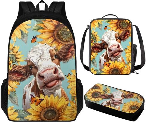 Cool Horse Bookbag Set for School Girls Elementary Kindergarten Backpack for Boys with Lunch Box Pencil Case 3 Pcs Set 1st 2nd 3rd Grade School Backpack Set Lightweight Schoolbag in Saudi Arabia