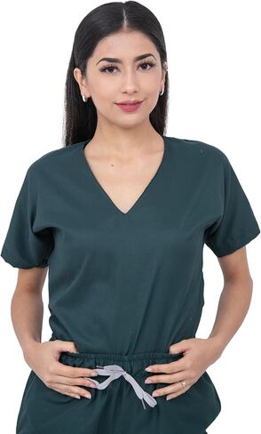 Scrubs - Women Antifluid Jogger Surgical Scrub Set - V-Neck, Cargo Pockets, Soft-to-Touch Fabric in Saudi Arabia
