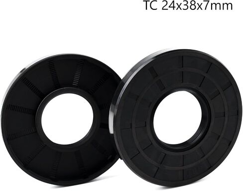XiKe Oil Shaft Seal, Lip Seals, TC 20x38x5mm Nitrile Rubber Cover Double Lip with Spring, Oil Seals for Bearing Shafts,Rotating Shafts,etc., Black Pack of 2 in Saudi Arabia