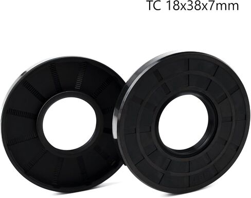 XiKe ختم عمود الزيت، أختام الشفاه، TC 20x38x5 مم غطاء مطاطي النتريل شفة مزدوجة مع زنبرك، أختام زيت لأعمدة التحمل، أعمدة دوارة، إلخ، عبوة سوداء من 2 in Saudi Arabia