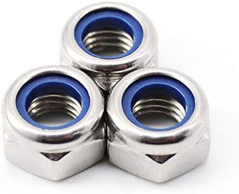 100Pcs M4 x 0.7mm 304 Stainless Steel Self-Lock Nylon Inserted Hex Lock Nuts, Self Clinching Nuts by Persberg P120-51 in Saudi Arabia