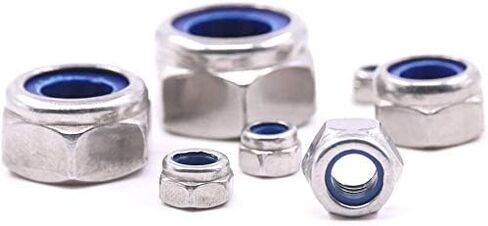 100Pcs M4 x 0.7mm 304 Stainless Steel Self-Lock Nylon Inserted Hex Lock Nuts, Self Clinching Nuts by Persberg P120-51 in Saudi Arabia
