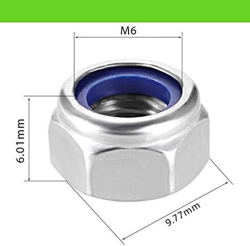 100Pcs M4 x 0.7mm 304 Stainless Steel Self-Lock Nylon Inserted Hex Lock Nuts, Self Clinching Nuts by Persberg P120-51 in Saudi Arabia