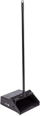 Restaurantware RW Clean 12 x 2 x 39 Inch Angle Broom 1 With Clip Back Sweeping Broom - Dustpan Sold Separately Flagged Bristles Black Plastic Restaurant Broom Lightweight Heavy-Duty in Saudi Arabia