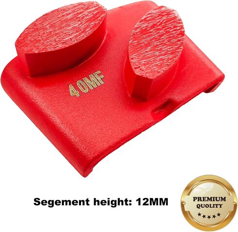 9 Pcs Pro HTC Diamond Grinding Shoes Medium Bond for Medium Floor (Grit Optional), for HTC Floor Grinding Machine (40 Grit - 1 Oval Segment M Bond for Medium Floor) in Saudi Arabia