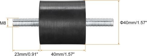 uxcell M8x23mm حوامل مطاطية، 8 قطع مضادة للاهتزاز معزولة ممتصة للصدمات ذكر لضواغط الهواء، محرك المرآب، محركات الديزل، 40x20 مم in Saudi Arabia