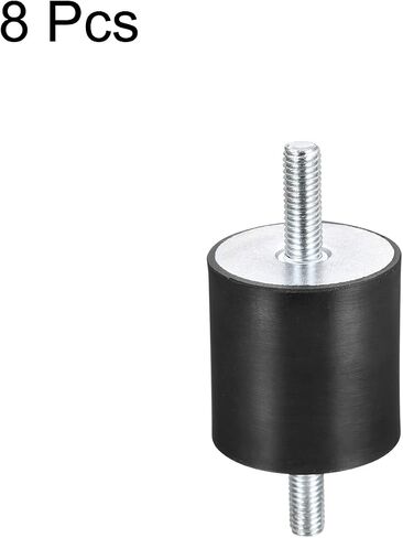 uxcell M8x23mm حوامل مطاطية، 8 قطع مضادة للاهتزاز معزولة ممتصة للصدمات ذكر لضواغط الهواء، محرك المرآب، محركات الديزل، 40x20 مم in Saudi Arabia