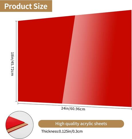 8 x 12 Red Acrylic Sheets 1/8 inch Thick 3mm 2 Pieces Red Plexiglass Sheets,for Laser Cutting,Painting, Handicrafts, DIY Display Projects (2, red, 8 x 12) in Saudi Arabia