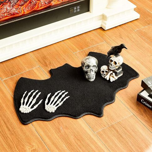 Bat Rug Halloween Rug Gothic Rug Welcome Mat Soft Indoor Modern Area Rugs for Living Room Children Bedroom Home Decor Nursery Holiday Decorative in Saudi Arabia