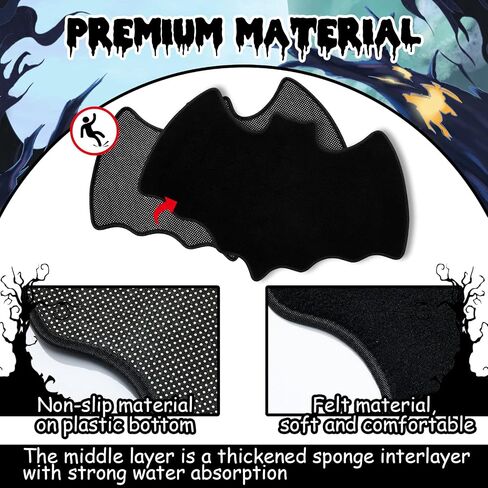 Bat Rug Halloween Rug Gothic Rug Welcome Mat Soft Indoor Modern Area Rugs for Living Room Children Bedroom Home Decor Nursery Holiday Decorative in Saudi Arabia