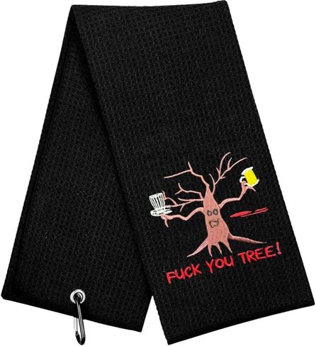 Golf Towels, Embroidered Funny Golf Towel - Golf Gifts for Men or Women, Golf Accessories for Men or Women, That's What I Do I Play Golf and I Know Things, Black in Saudi Arabia
