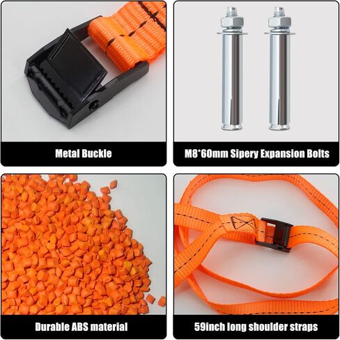 4PCS Propane Tank Holder, Gas Cylinder Holder, Propane Tank Mount， ABS Gas Cylinder holder with Screws and Safety Chain Supported 4"-12" , for mounting Various Gas cylinders 4(Black) in Saudi Arabia