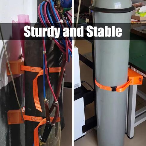 4PCS Propane Tank Holder, Gas Cylinder Holder, Propane Tank Mount， ABS Gas Cylinder holder with Screws and Safety Chain Supported 4"-12" , for mounting Various Gas cylinders 4(Black) in Saudi Arabia
