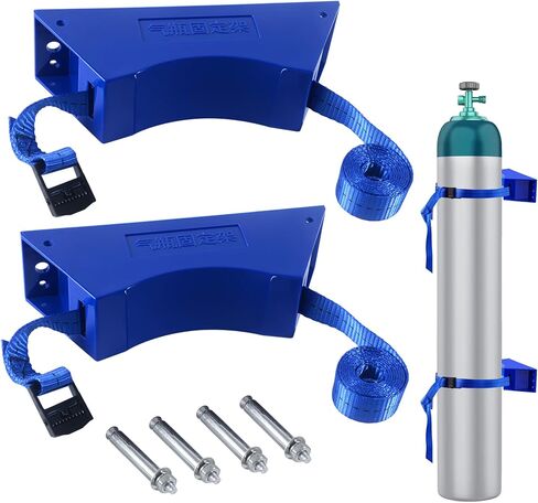 4PCS Propane Tank Holder, Gas Cylinder Holder, Propane Tank Mount， ABS Gas Cylinder holder with Screws and Safety Chain Supported 4"-12" , for mounting Various Gas cylinders 4(Black) in Saudi Arabia