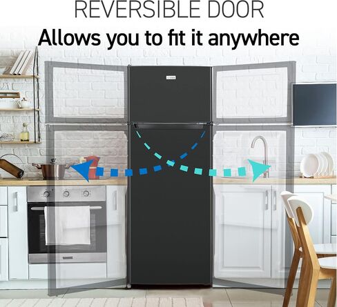 Commercial Cool CCR77LBS 7.7 Cu. Ft Freezer, Top Mount Fridge with Glass Shelves, Bottle Storage, Beverage Rack, Crisper Drawer Cover in VCM Refrigerator in Saudi Arabia