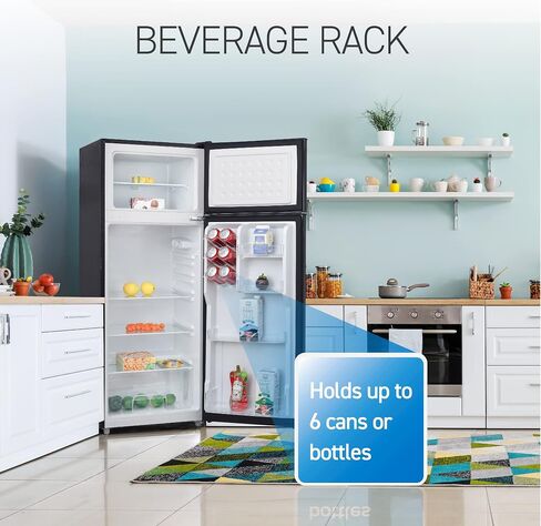 Commercial Cool CCR77LBS 7.7 Cu. Ft Freezer, Top Mount Fridge with Glass Shelves, Bottle Storage, Beverage Rack, Crisper Drawer Cover in VCM Refrigerator in Saudi Arabia