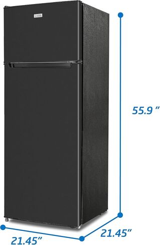 Commercial Cool CCR77LBS 7.7 Cu. Ft Freezer, Top Mount Fridge with Glass Shelves, Bottle Storage, Beverage Rack, Crisper Drawer Cover in VCM Refrigerator in Saudi Arabia
