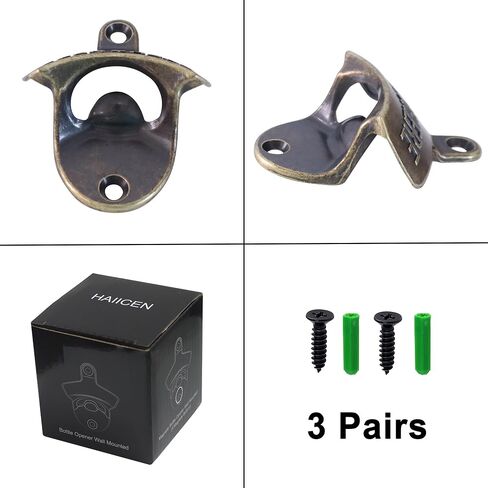 Black Wall Mounted Bottle Opener Stainless, Metal Screw on Beer Bottle Cap Opener OPEN HERE for Bar KTV Hotel in Saudi Arabia