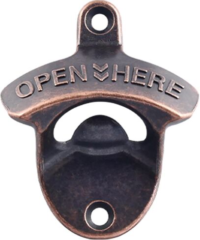 Black Wall Mounted Bottle Opener Stainless, Metal Screw on Beer Bottle Cap Opener OPEN HERE for Bar KTV Hotel in Saudi Arabia