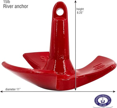 River Anchors for Boats, 15 lb boat anchor, USA Poly Coated Boat Anchors, Durable Pontoon Boat Anchor/Small Boat Anchor with Mushroom Anchor Design. Best for Lakes and Rivers in Saudi Arabia