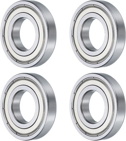 uxcell 4 Pcs 16005-2Z Deep Groove Ball Bearing, 25mm x 47mm x 8mm High Carbon Chrome Steel Z3 Double Rubber Sealed Bearing (ABEC3) in Saudi Arabia