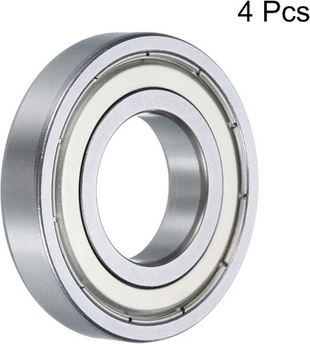 uxcell 4 Pcs 16005-2Z Deep Groove Ball Bearing, 25mm x 47mm x 8mm High Carbon Chrome Steel Z3 Double Rubber Sealed Bearing (ABEC3) in Saudi Arabia