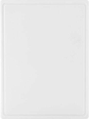 Farberware Large Cutting Board, Dishwasher- Safe Plastic Chopping Board for Kitchen with Easy Grip Handle, 11-inch by 14-inch, White in Saudi Arabia