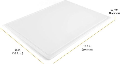 Farberware Large Cutting Board, Dishwasher- Safe Plastic Chopping Board for Kitchen with Easy Grip Handle, 11-inch by 14-inch, White in Saudi Arabia