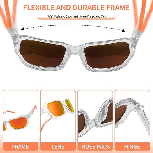 Polarized Wrap Around Sport Sunglasses for Men Women UV400 Baseball Softball Glasses in Saudi Arabia