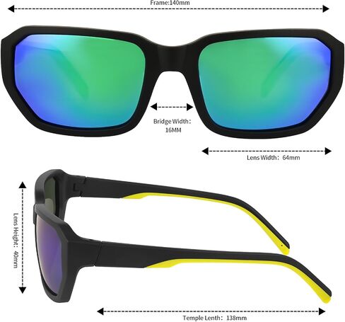 Polarized Wrap Around Sport Sunglasses for Men Women UV400 Baseball Softball Glasses in Saudi Arabia