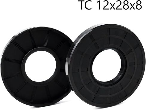 XIKE 2PCS Oil Seal, Lip Seals TC 12mm x 28mm x 4mm Nitrile Rubber Cover Double Lip with Spring,Oil Shaft Seal Fit for Bearing Shaft in Saudi Arabia