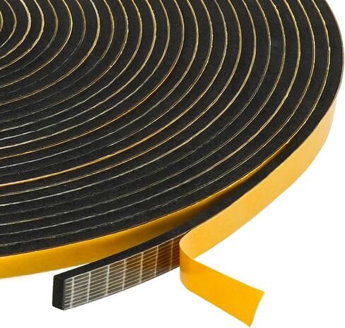 الطقس تجريد الباب ختم 1/2 "ث × 1/8" H لاصق الباب شريط عازل للصوت عالية المرونة رغوة ختم الشريط لإطار باب النافذة مكيف الهواء 32.8Ft in Kuwait