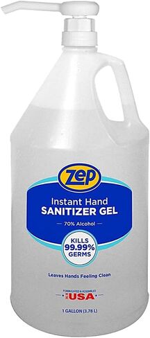 Zep Instant Hand Sanitizer Gel 70% Alcohol (1 gallon Case of 4) - Made in the USA (355824) in Saudi Arabia