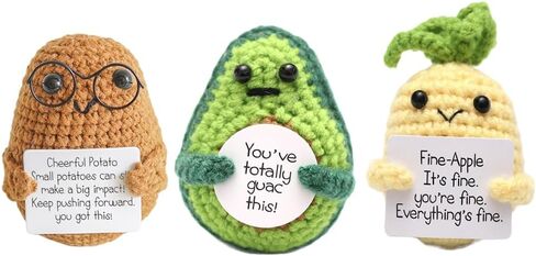 Positive Potato Bulk Emotional Support Pickle Nuggets Mini Funny Positive Potato Set Positive Crochet Animals Bulk Funny Stuff for Friends (D-potato with butt) in Saudi Arabia