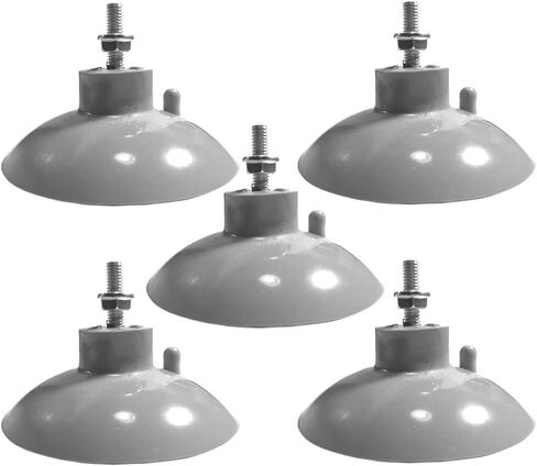 M6 - D 8 cm (D 3.15") Powerful Strong Extension Screw Suction Cup Hook with Lock Nut,Multipurpose,Enhanced Suction,for Table Machine Fixing,5 PCS (BLACK) in Saudi Arabia