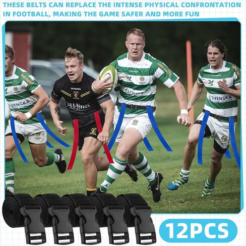 12 Pcs Kids Web Football Belts Canvas Belt Long Web Belt Flag Football Belt with Metal for Men Women Kid 1 Inch Wide in Saudi Arabia