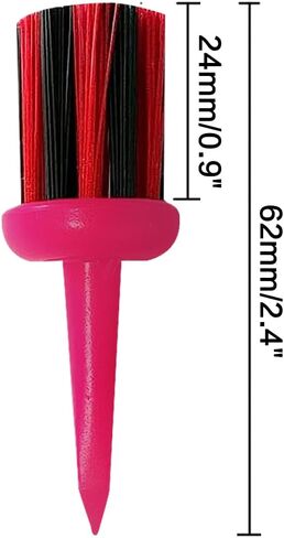 FINGER TEN Brush Golf Tees Type Plastic Unbreakable 6 12 Pack, Low Resistance More Distance Consistent Height Driver Training Tee Pink for Men Women in Saudi Arabia