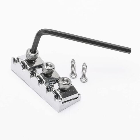 Bridge Locking Nut 6 Strings Electric Guitar Tremolo Bridge Parts Set for Floyd Rose Type, Black in Saudi Arabia