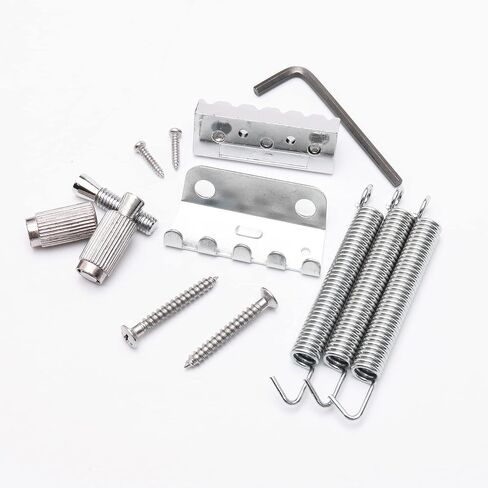 Bridge Locking Nut 6 Strings Electric Guitar Tremolo Bridge Parts Set for Floyd Rose Type, Black in Saudi Arabia