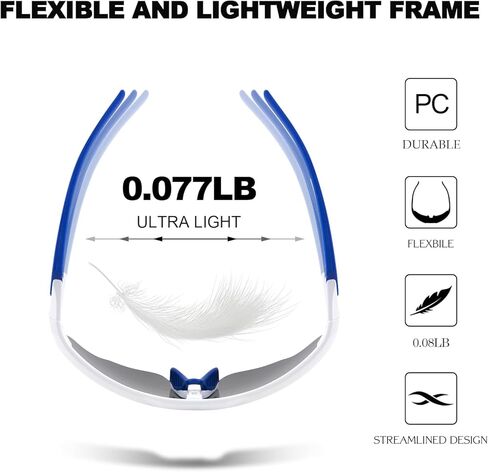 نظارات شمسية مستقطبة لركوب الدراجات الرياضية TR90 من Karsaer للرجال والنساء، وركوب الدراجات الجبلية، وBMX، وجولف البيسبول in Kuwait