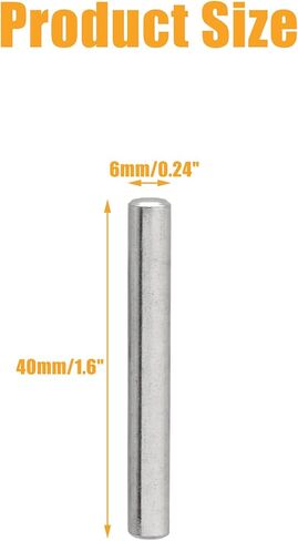 Stainless Steel Dowel Pin, 6mm x 30mm / 0.24 Inch x 1.18 Inch Shelves Dowel Pin, Shelf Support Pegs Pin Rod Fasten Elements Metal Shelf Pegs(24 Pcs) in Saudi Arabia